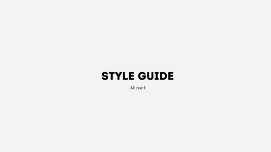 text saying style guide for blazer dress on a white bakcground
